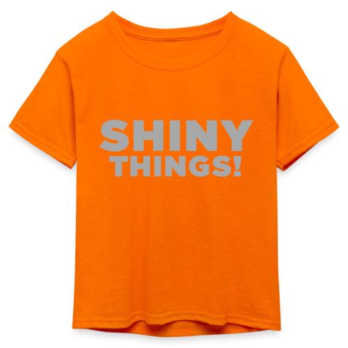 Shiny Things. Funny ADHD Quote - Kid's 50/50 Neon T-Shirt