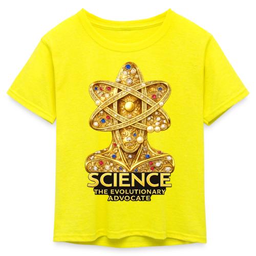 Science the Evolutionary Advocate - Kid's 50/50 Neon T-Shirt