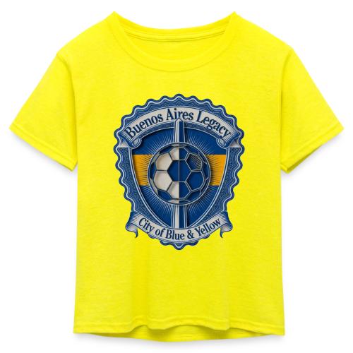 Buenos Aires Legacy T Shirt, Soccer City Pride Gif - Kid's 50/50 Neon T-Shirt