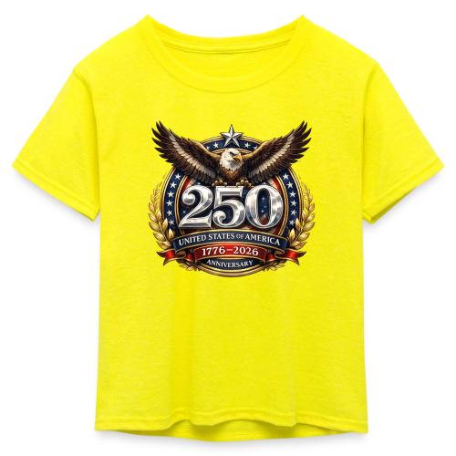 American Eagle USA 250th Anniversary 1776–2026 - Kid's 50/50 Neon T-Shirt