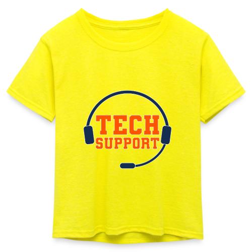 Tech Support Mode On - Kid's 50/50 Neon T-Shirt