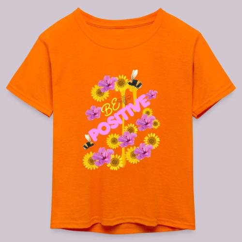 BE Positive - Kid's 50/50 Neon T-Shirt