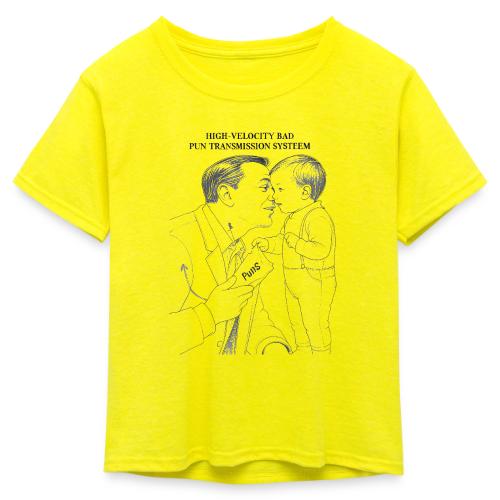 Dad Joke Blueprint T-Shirt - Kid's 50/50 Neon T-Shirt