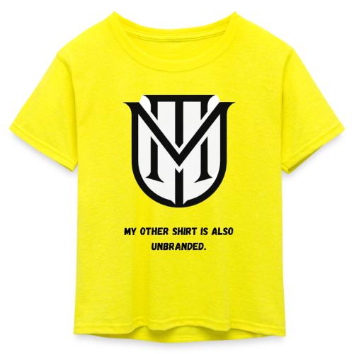 My Other Shirt Is Also Unbranded T-Shirt | Quiet L - Kid's 50/50 Neon T-Shirt