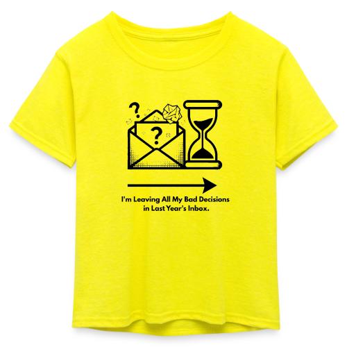 Last Year's Inbox T-Shirt - Kid's 50/50 Neon T-Shirt