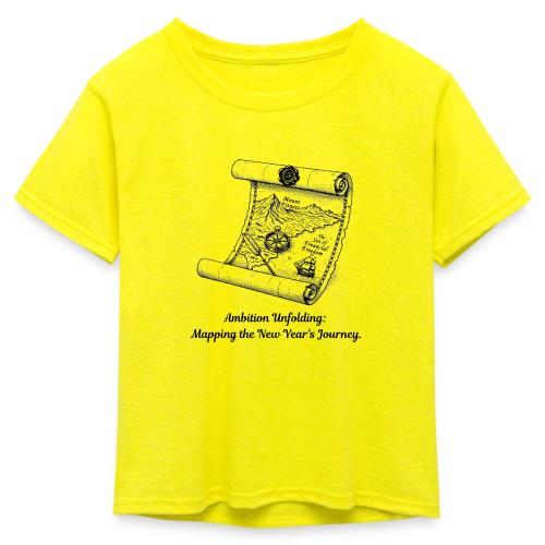 Unfolding Map of Ambition T-Shirt - Kid's 50/50 Neon T-Shirt