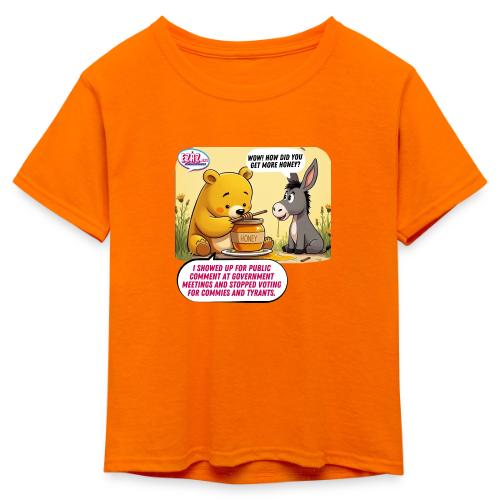 Honey Bear - Fire Tyrants - Kid's 50/50 Neon T-Shirt
