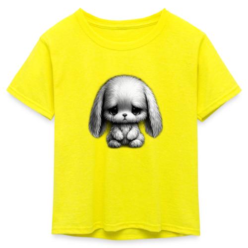 Sad Puppy Meme with Puppy Standing - Kid's 50/50 Neon T-Shirt