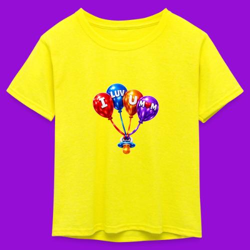 Balloon Love❤️ - Kid's 50/50 Neon T-Shirt