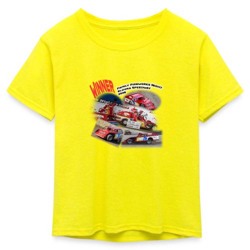 Jonathan Taylor Eldora Speedway FFN#1 Design 2 - Kid's 50/50 Neon T-Shirt