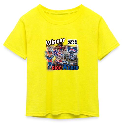 Rico Abreu #LetsRaceTwo Winner - Kid's 50/50 Neon T-Shirt