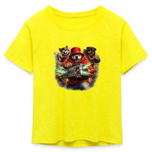 Urban Beat Dog Heroes - Kid's 50/50 Neon T-Shirt
