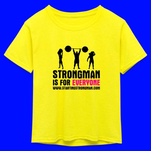 strongman is for everyone - Kid's 50/50 Neon T-Shirt