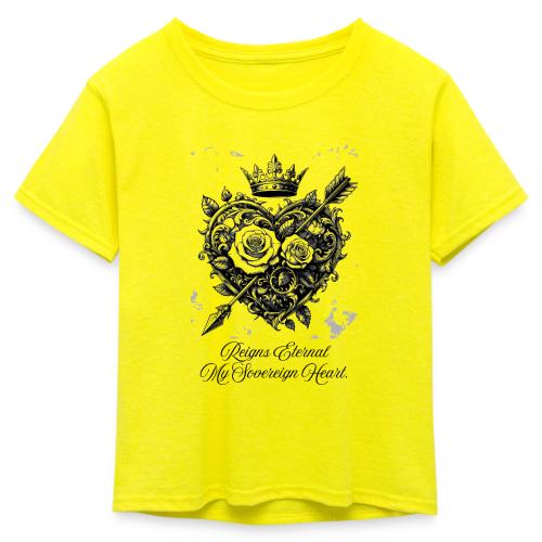 Royal Heart T-Shirt, Mug, & Leggings - Kid's 50/50 Neon T-Shirt