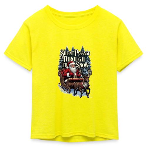 Nostalgic Santa T-Shirt - Kid's 50/50 Neon T-Shirt