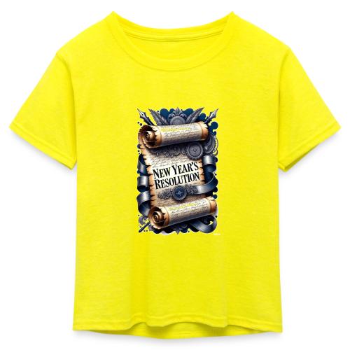New Year's Resolution T-Shirt - Kid's 50/50 Neon T-Shirt