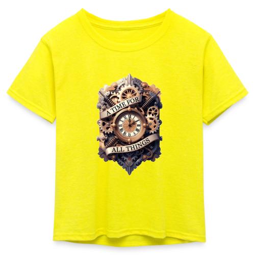 Ornate Clockwork T-Shirt - Kid's 50/50 Neon T-Shirt