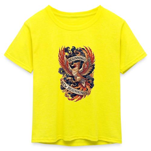 Phoenix New Year T-Shirt - Kid's 50/50 Neon T-Shirt