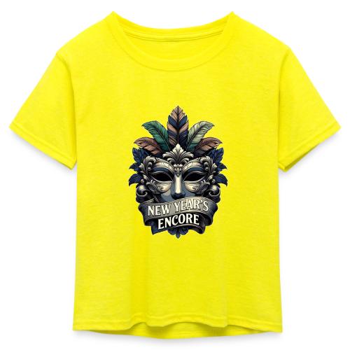 Masquerade Mask T-Shirt - Kid's 50/50 Neon T-Shirt