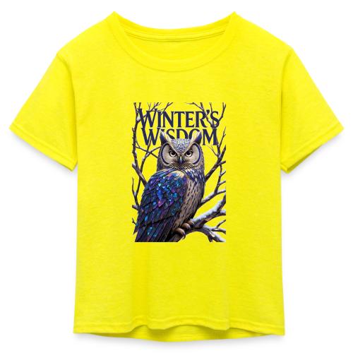 Crystalized Forest Owl T-Shirt - Kid's 50/50 Neon T-Shirt