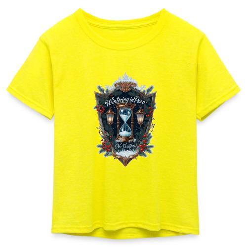 Wintering in Peace (No Visitors) T-Shirt - Kid's 50/50 Neon T-Shirt