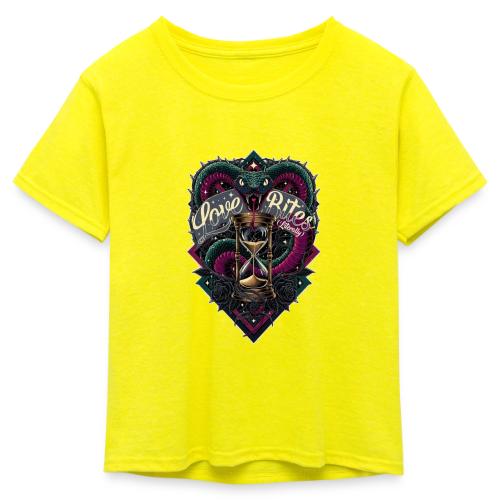 Love Bites (Literally) T-Shirt - Kid's 50/50 Neon T-Shirt