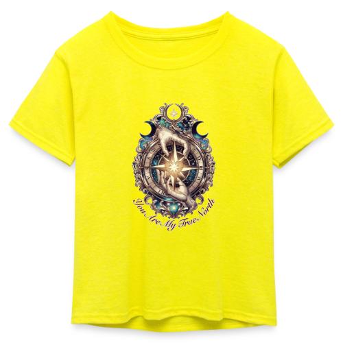 You Are My True North Celestial Compass T-Shirt - Kid's 50/50 Neon T-Shirt