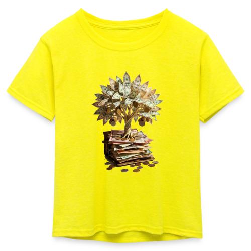 Dad Tax Collector T Shirt - Kid's 50/50 Neon T-Shirt