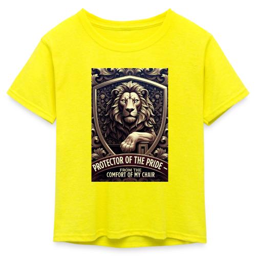 Lion King T Shirt, Funny Low-Effort Father Gift - Kid's 50/50 Neon T-Shirt