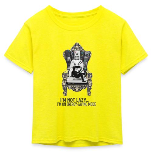 Remote Throne Procrastinator T Shirt, Dad Gift - Kid's 50/50 Neon T-Shirt