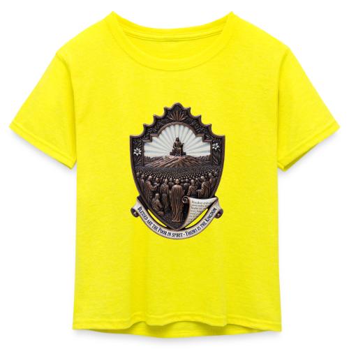 Sermon on the Mount T Shirt, Christian Faith Gift - Kid's 50/50 Neon T-Shirt