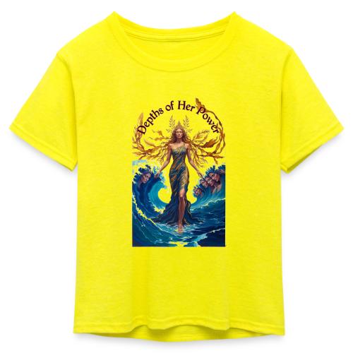 Women’s Day Tidal Sovereign T Shirt, Gift for Wife - Kid's 50/50 Neon T-Shirt