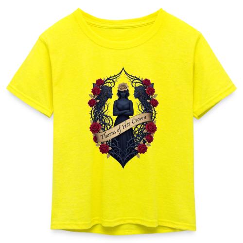Women’s Day Thorn Crown T Shirt, Gift for Sister - Kid's 50/50 Neon T-Shirt