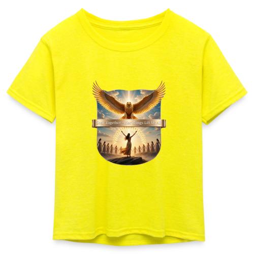 Women’s Day Eagle Matriarch T Shirt,, Gift for Mom - Kid's 50/50 Neon T-Shirt