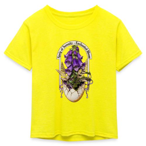 Spring Serenity Foxglove Tee, Easter Gift for wife - Kid's 50/50 Neon T-Shirt