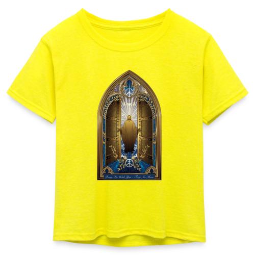 Easter Peace Be With You Locked Doors T Shirt,Gift - Kid's 50/50 Neon T-Shirt