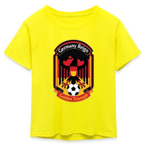 Germany Eagle Reign T-Shirt, German Flag Gift - Kid's 50/50 Neon T-Shirt