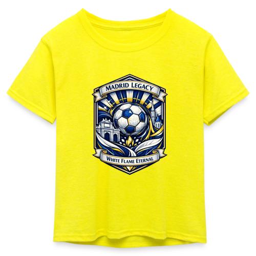 Madrid White Legacy T Shirt, Madrid Fan Gift - Kid's 50/50 Neon T-Shirt