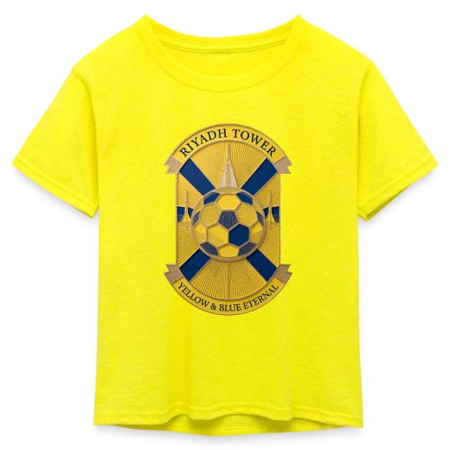 Riyadh Tower T Shirt, Football City Pride Gift - Kid's 50/50 Neon T-Shirt