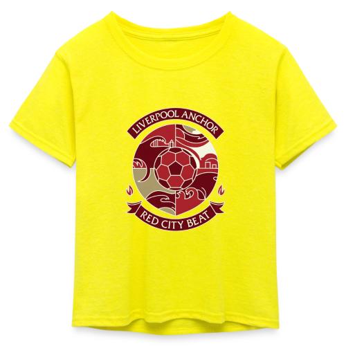 Liverpool Anchor T Shirt, Soccer City Pride Gift - Kid's 50/50 Neon T-Shirt
