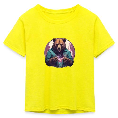 Magical Bear - Kid's 50/50 Neon T-Shirt