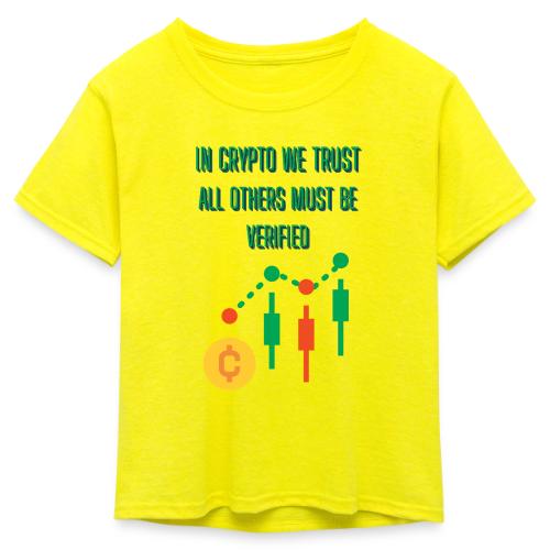 Sarcastic Bitcoin Investor T-shirt - Kid's 50/50 Neon T-Shirt
