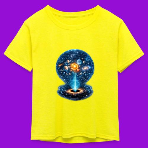 Holographic Universe - Kid's 50/50 Neon T-Shirt