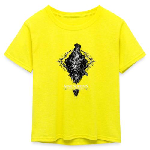 Wilted Rose Turning | Some sorrows don't echo back - Kid's 50/50 Neon T-Shirt