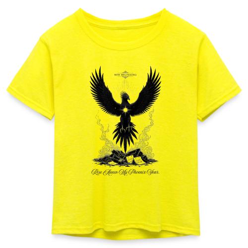 The Phoenix of Renewal T-Shirt - Kid's 50/50 Neon T-Shirt