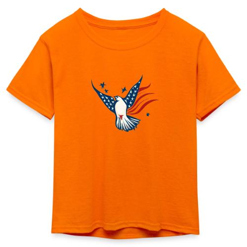 Patriotic Bird - Kid's 50/50 Neon T-Shirt