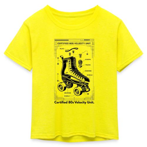 Retro Roller Skate T-Shirt - Kid's 50/50 Neon T-Shirt