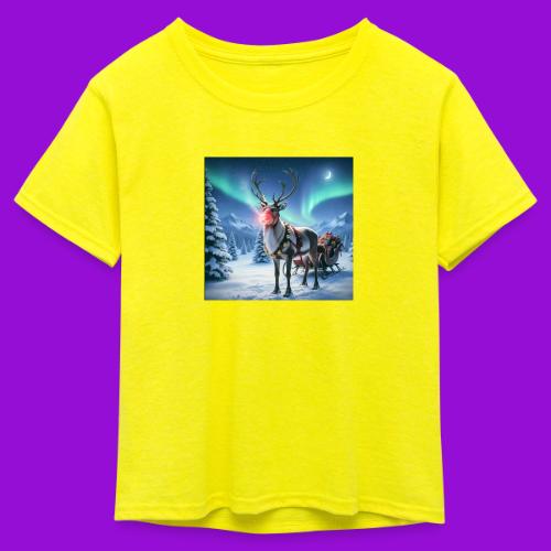 Rudolph the red nosed reindeer - Kid's 50/50 Neon T-Shirt