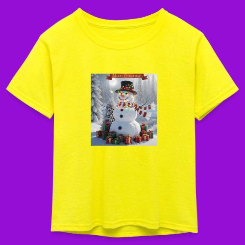 Merry Christmas - Kid's 50/50 Neon T-Shirt