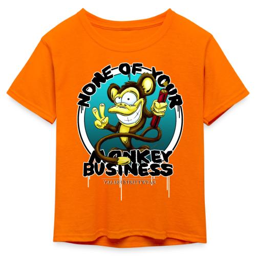 no monkey busin - Kid's 50/50 Neon T-Shirt